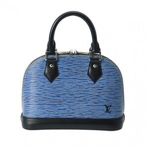 Louis Vuitton Epi Alma Bag Denim Blue Leather Handbag